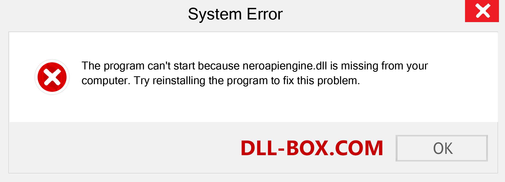  neroapiengine.dll file is missing?. Download for Windows 7, 8, 10 - Fix  neroapiengine dll Missing Error on Windows, photos, images